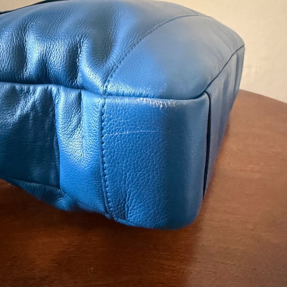 Coach Metropolitan Slim Briefcase Blue Leather Laptop Bag, Tote, Messenger bag - Picture 15 of 16